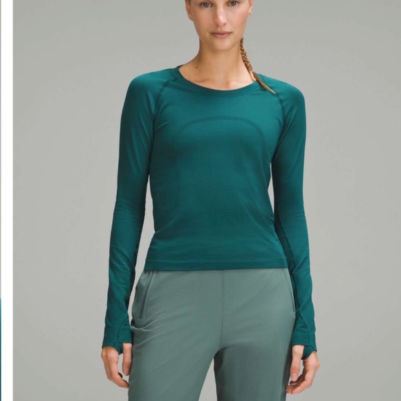 NEW! Lululemon Swiftly Tech Long-Sleeve Shirt 2.0 *Race Length Storm Teal Sz 6 - Picture 3 of 14
